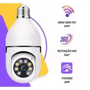 Kit Câmeras de segurança a Prova D'água sem fio gira 360 com app Yousee full HD visão noturna