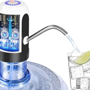 Bomba Elétrica Universal D'Água Dispenser Automático Com Carregamento Usb Galão De 20L