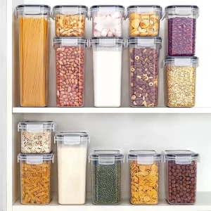 Kit 15 Recipientes Organizadores Herméticos - Antivazamento e Empilháveis | Cozinha, Alimentos e Marmita