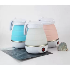 Chaleira Elétrica Retrátil 600ml 110v Silicone Esquentar Leite Café Chá água