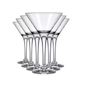 Jogo de Taças Vidro Martini Nadir 250ml Com 6 Unidades