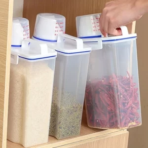 Kit 3 Potes Dispenser Hermético Copo Medidor Bico Dosador Cozinha Lavanderia Multiuso ENVIO RÁPIDO