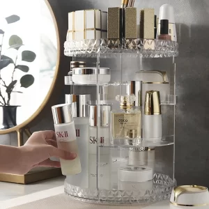 Organizador de maquiagem Acrílico Giratório 360º Suporte Para Cosméticos