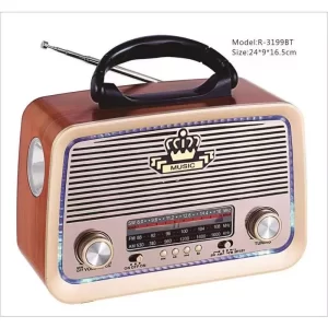 Radio Retro bluetooth ,entrada usb,microsd lanterna e sainda auxiliar AD-3199