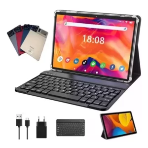 Tablet Com Teclado + Capa E Fone 6gb Ram 128gb Entrada Chip