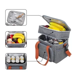 Bolsa Termica Expansível De Grande Capacidade Para Piquenique Viagens Ao Ar Livre Na Praia