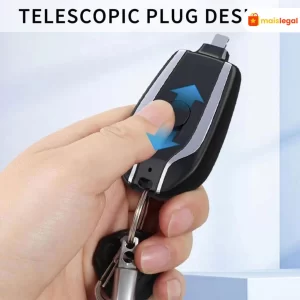 Carregador de Celular de emergência portátil chaveiro 1500 mah para iphone ou android