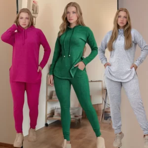 Conjunto De Frio Feminino Lanzinha Conjuntos Outono Inverno Casual Mulheres Elegante
