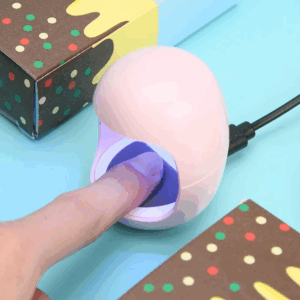 Mini Cabine Secador Unha Portátil Individual ROSA Rápido Esmalte c/ LED UV