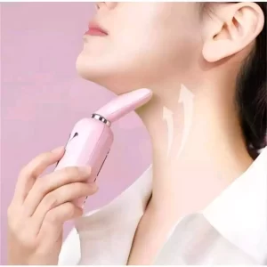 HYQ1953 Massageador Aparelho De Beleza Para Pescoço Facial Com Vibração de Ondas Luminosas Anti-Rugas Remoção Dupla Quei