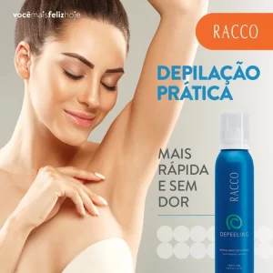 Mousse Depilatorio Racco Depeeling 150ml Spray removedor de pelos sem lâmina Feminino Masculino