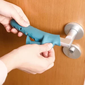 Capa De Maçaneta De Porta De Silicone Com Ventosa Reforçado Anticolisão Cor Lisa Para Parede 15*9*4 cm VENDA
