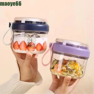 Copos De Iogurte MAOYE , Recipientes De Salada De Armazenamento De Alimentos De 650ml , Portátil Reutilizável Com Colher
