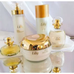 KIT lili 350ml creme e perfume acetinado corpo e mãos hidratante lily lulli cuide se bem