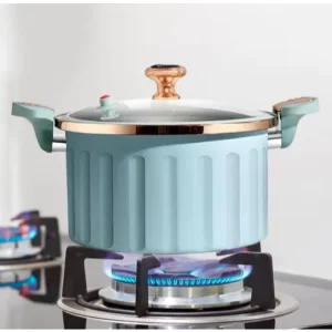 Panela de Micro Pressão 5 Litros 26Cm Anti Aderente Caçarola e Tambem Por Indução