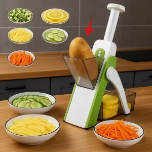 Ralador Fatiador Cortador De Legumes 5 Funções Verduras Frutas batata Chopper Multifuncional