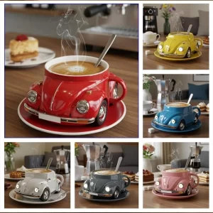Xícara De Café Em Forma De Besouro ESPOIR , Caneca Formato Engraçada Exclusiva , Chá Carro Novidade Artesanal Para Ornam