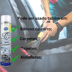 Espuma Para Limpeza de Estofados Spray Zip Clean 300ml/251g