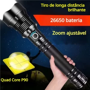 Lanterna Super Potente T9 P50/P90 Tática Camping Lâmpada De Iluminação De Longa Altitude