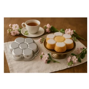 Forma Flor Delicada Bolo Brownie 25x5cm Caparroz