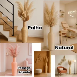 vaso grande alto boho Rústico garrafa, indicado para capim das pampas ,folhas secas, plantas